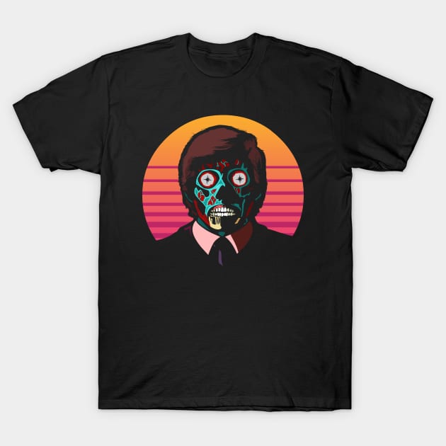 They Live! Obey, Consume, Buy, Sleep, No Thought and Watch TV. T-Shirt by DaveLeonardo